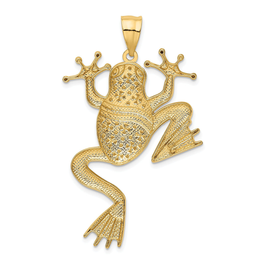 14K Gold & Rhodium Frog Pendant with Diamond-Cut Detailing  MenÃÂ¢Ã¢âÂ¬Ã¢âÂ¢s Bold Design