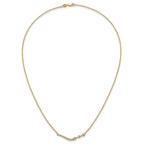 14k 1/3 carat Lab Grown Diamond VS+ F+ Complete 18 inch Fashion Bar Necklace