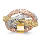 14K w/White and Rose Rhodium Flexible Ring