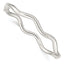 Sophia Jewelers Sterling Silver Hinged Bangle with Polished Wavy Design