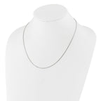 Sterling Silver RH-plt Adjustable 1mm D/C Square Snake Chain
