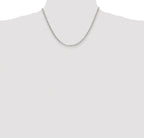 Sterling Silver Rhodium-plated 4mm Rolo Chain