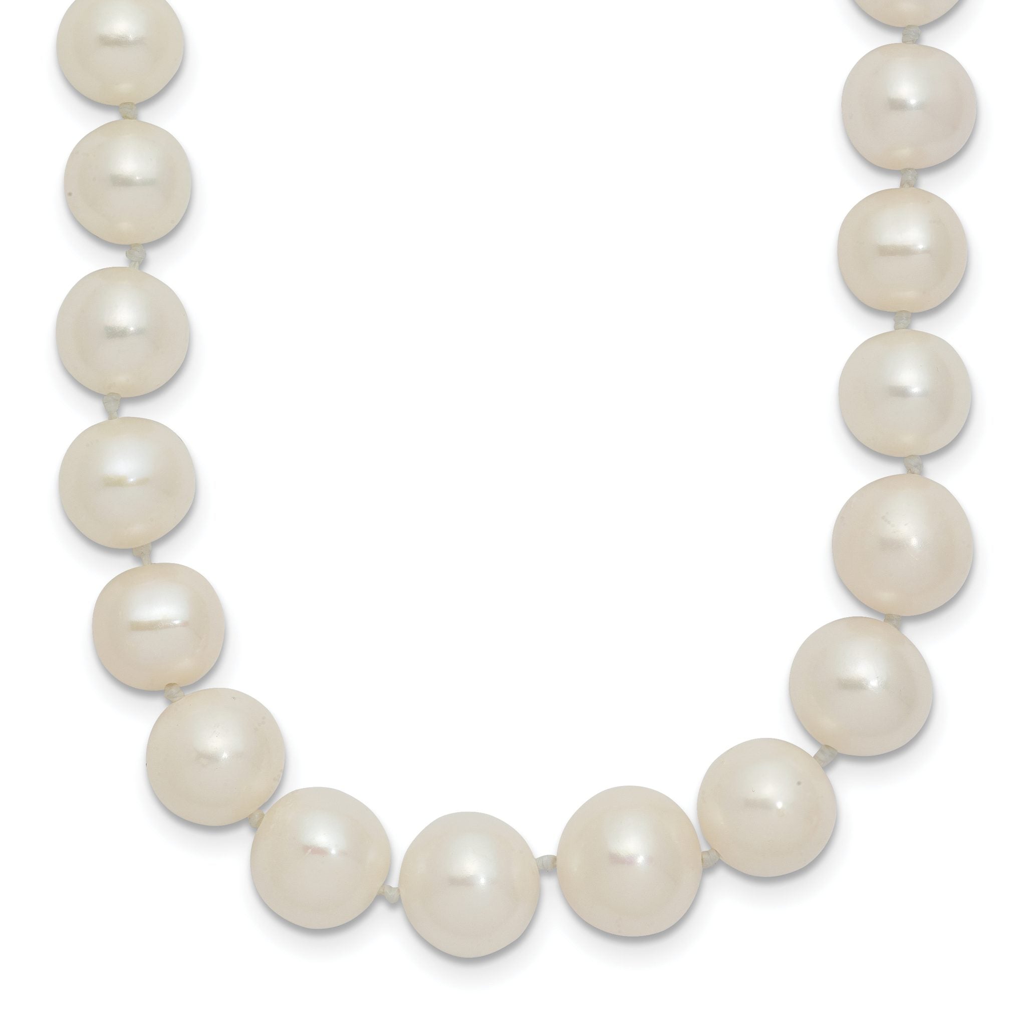 14k 7.5-9mm White Freshwater Cultured Pearl Graduated Necklace Main image
