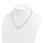 10k Two-tone Polished Link Necklace