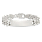 Sterling Silver 8.5inch Polished Engraveable Figaro Link ID Bracelet