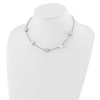 Sterling Silver 9-11mm Multi-color Freshwater Cultured Pearl With  2in ext. Necklace
