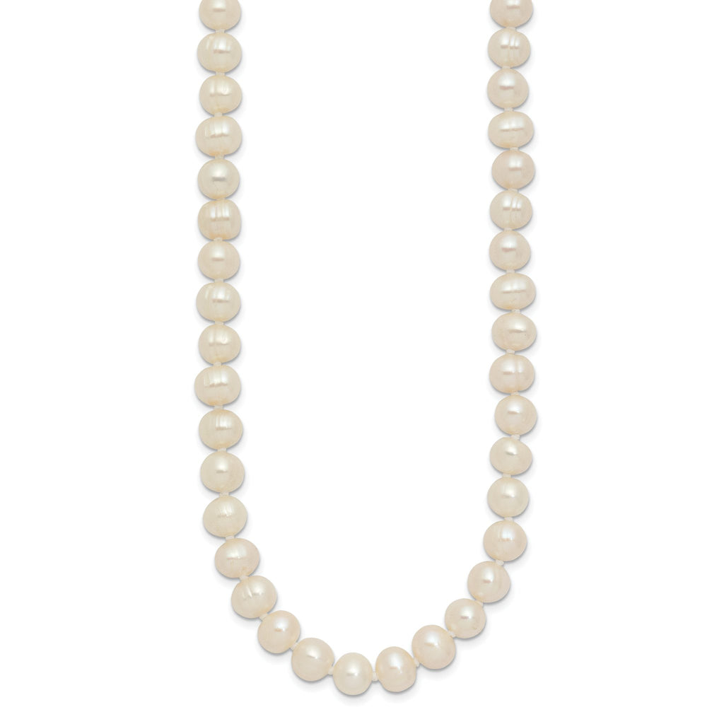 6-7mm White Semi-round Freshwater Cultured Pearl Endless 80 inch Necklace