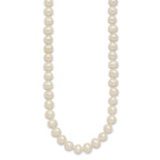 6-7mm White Semi-round Freshwater Cultured Pearl Endless 80 inch Necklace