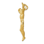 14K Gold Diamond-Cut Pendant Slide for Omega Chains Polished & Brushed Finish
