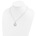 Sentimental Expressions Sterling Silver Rhodium-plated Remember Me Always 18in Necklace