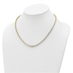 14k 10 7/8 carat Certified Lab Grown Diamond VS/SI+ G+ Complete Round 18 inch Graduated Tennis Necklace