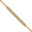 14k Two-Tone Textured Diamond-cut 7mm Beaded 7.5 inch Bracelet Plus 1 inch Extender