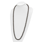 Sophia Jewelers Black Shell Pearl Hand-Knotted Slip-On Necklace 36 Elegant