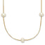 10k 5-6mm White Round Freshwater Cultured Pearl 9-Station 18 inch Necklace