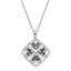 Sterling Silver 925 Necklace with Antiqued Luck Charm 18in