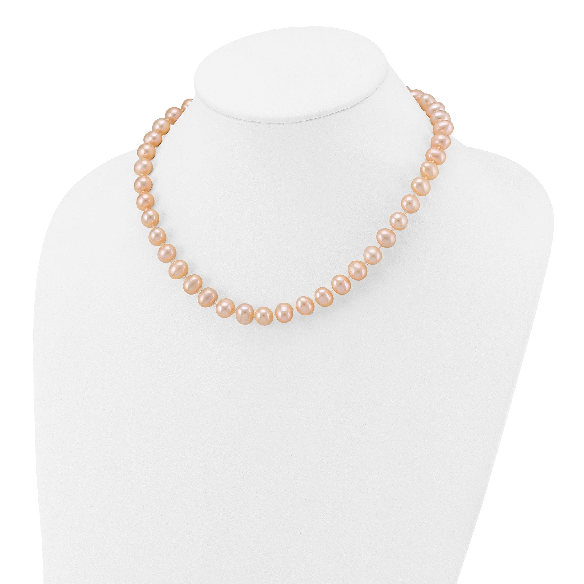 14K Gold Filled 8-9mm Pink Cultured Freshwater Pearl Necklace
