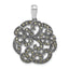 Sterling Silver Marcasite w/Flowers Pendant