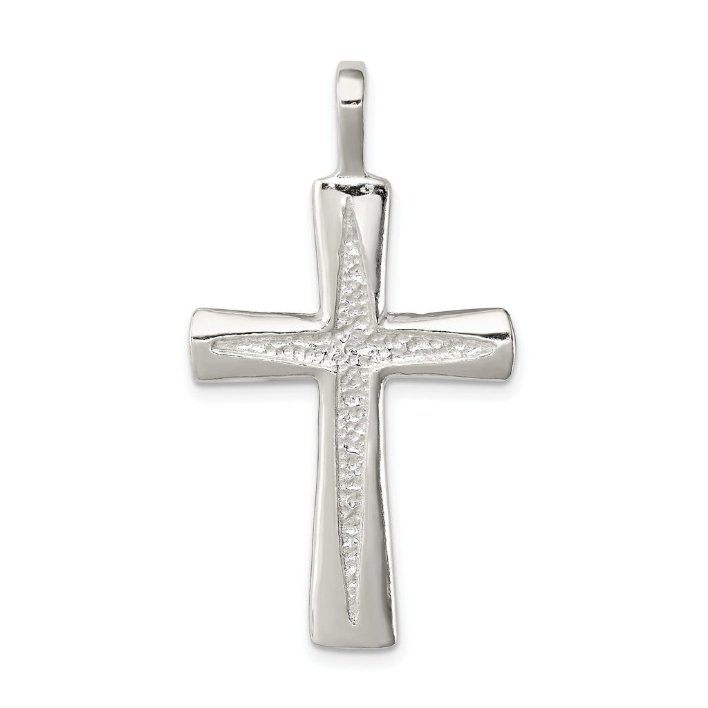 Sterling Silver 925 Cross Pendant with Polished Finish and Anti-Tarnish Coating
