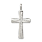 Sterling Silver 925 Cross Pendant with Polished Finish and Anti-Tarnish Coating