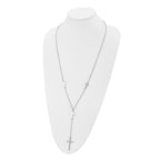 Cross Dangle Slip-On Necklace in Stainless Steel