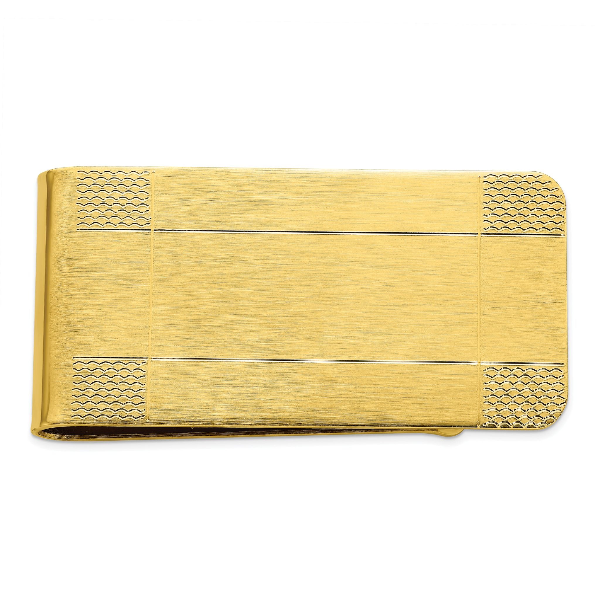 Gold-plated Kelly Waters Satin Patterned Corner Money Clip Main image