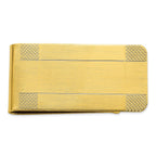 Gold-plated Kelly Waters Satin Patterned Corner Money Clip