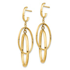 14K Polished Post Dangle Earrings