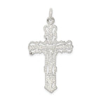 Sterling Silver 925 Polished Crucifix Pendant with Anti-Tarnish Finish