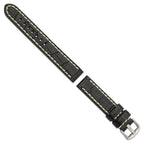 Alligator-Grain Leather Watch Band in Black, 20mm