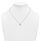 14k White Gold 2 carat Certified Lab Grown Diamond VS+ F+ Cushion Complete 18 inch Four Prong Pendant Necklace