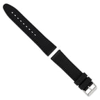 Textured Silicone Watch Band in Black, 22mm