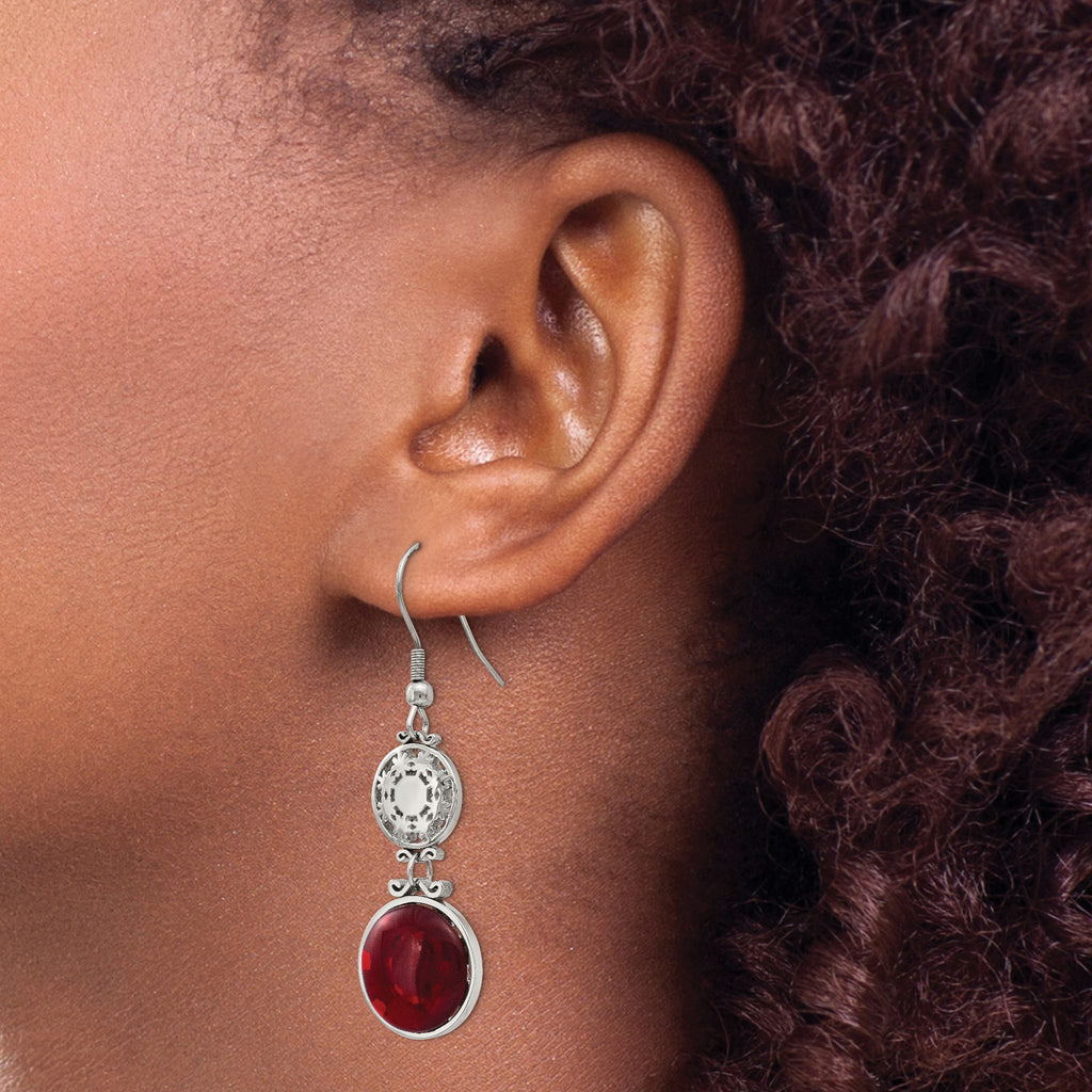 Stainless Steel Polished Drop Dangle Earrings for Women