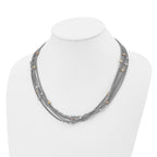 Two-Tone Mesh Necklace in Stainless Steel