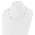 14K .8mm Baby Spiga 1in+1in Adjustable Chain