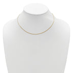Sterling Silver Gold-plated 1mm D/C Spiga 1in+1in Adjustable Chain