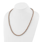 Chisel Stainless Steel Polished Rose IP-plated 24 inch Necklace