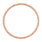 14K Rose Gold Women's Textured Slip-On Bangle Bracelet Polished Elegance