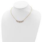 Sophia Jewelers Sterling Silver Gold-Tone CZ Swirl Necklace Unisex