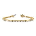 14k Complete 2.86 carat Round A Diamond 4-prong 7 inch Tennis Bracelet