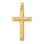 14K Gold Diamond-Cut Latin Cross Pendant  Elegant Solid Design
