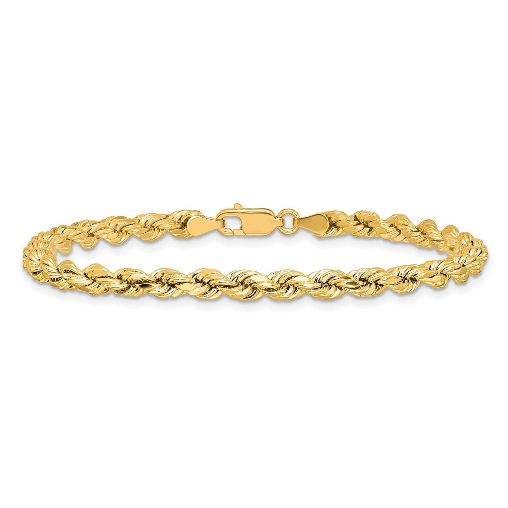 Diamond-Cut Rope Chain in 14K Yellow Gold