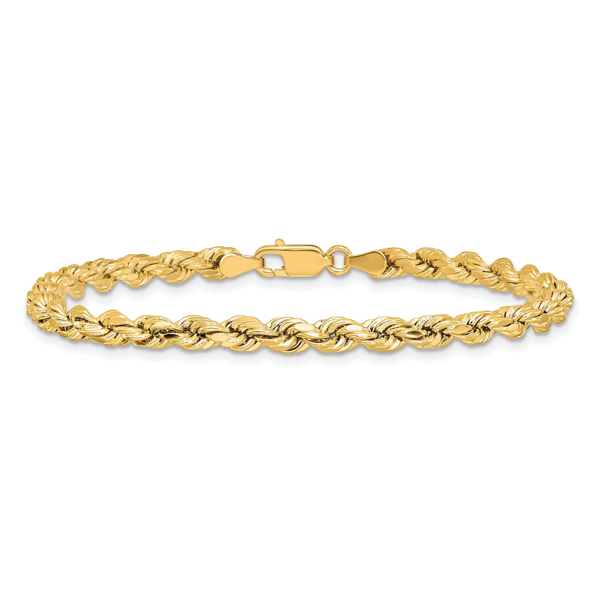 Diamond-Cut Rope Chain in 14K Yellow Gold