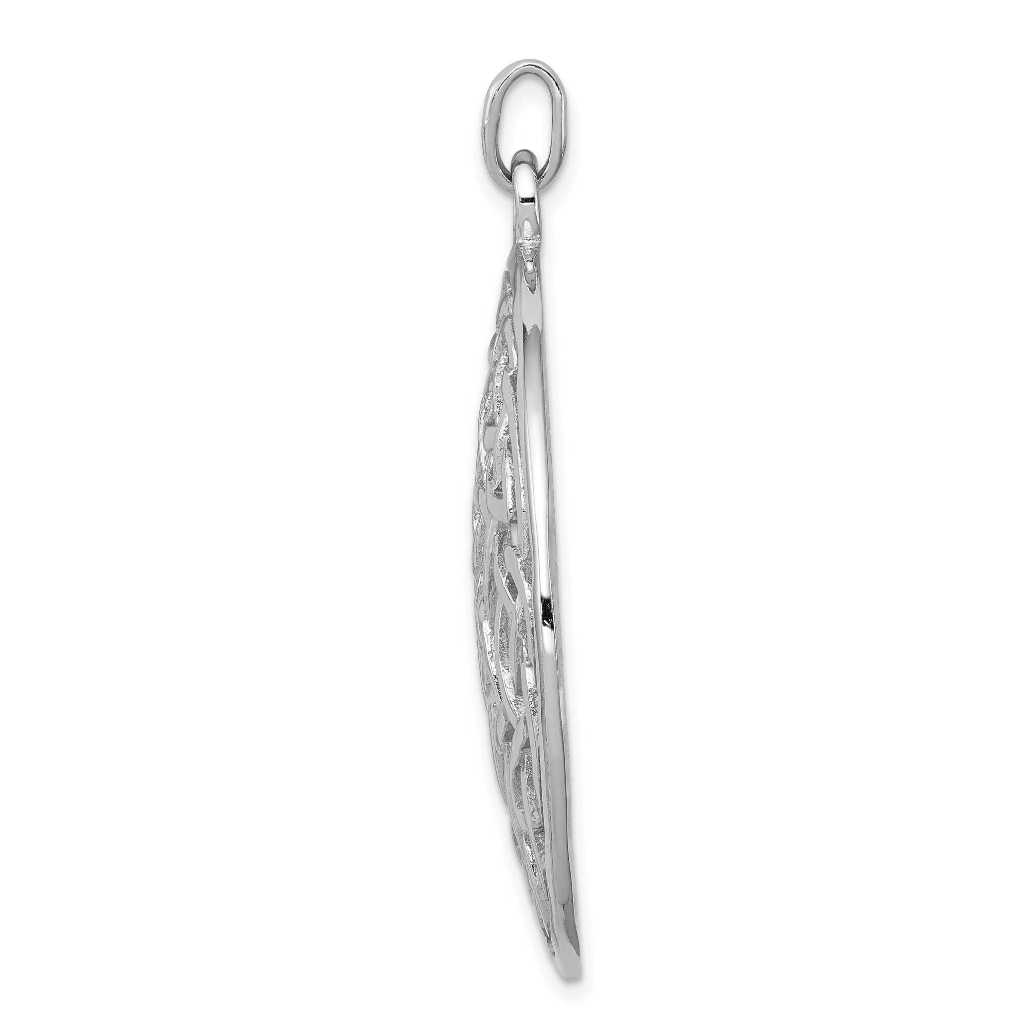 Sophia Jewelers Sterling Silver Rhodium-Plated Celtic Pendant Elegant Polished Design Secondary image