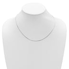 SS RH-plated 1mm D/C Square Snake 1in+1in Adjustable Chain
