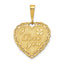 14K Gold Reversible I LOVE YOU Heart Pendant Polished Finish