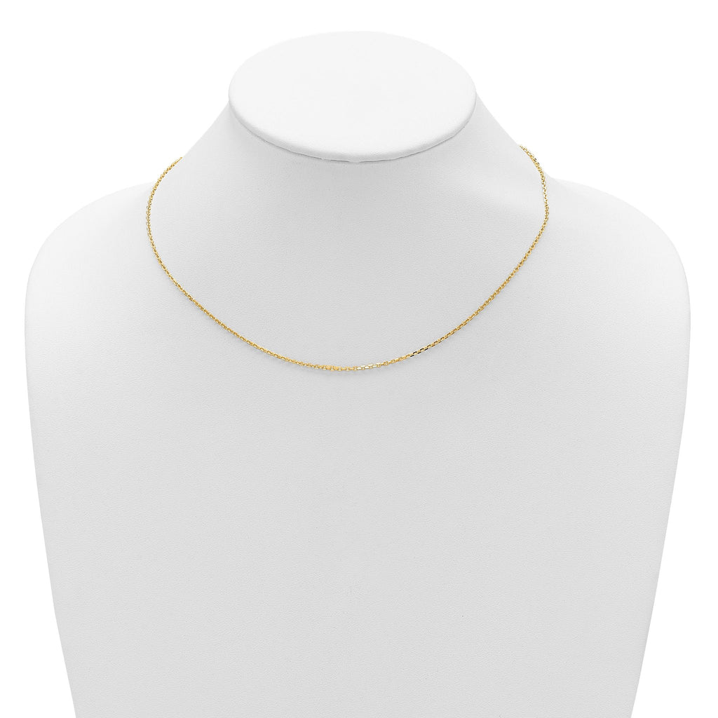 14k 1.5mm D/C Square Cable 1in+1in Adjustable Chain