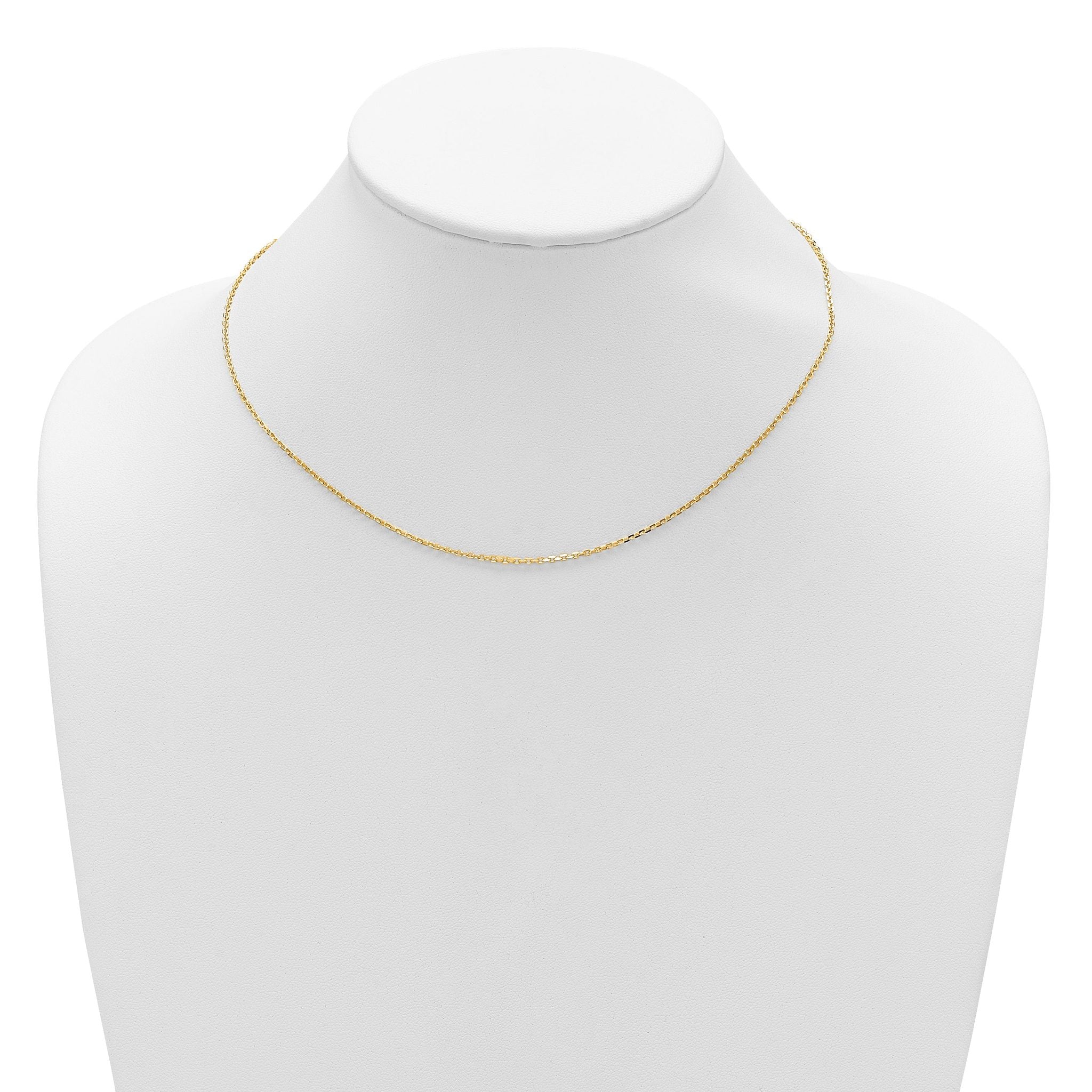 14k 1.5mm D/C Square Cable 1in+1in Adjustable Chain