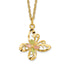 10K Tri-Color Gold Butterfly Pendant Necklace Elegant 18 Chain
