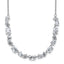 Cheryl M Sterling Silver Rhodium-plated Polished Fancy CZ Necklace