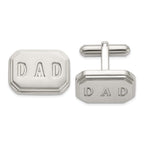 Stainless Steel Polished Enamel Dad Cuff Links